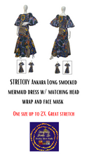 Load image into Gallery viewer, STRETCHY Ankara Mermaid Dress