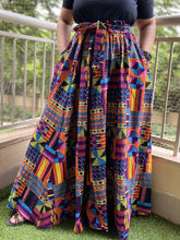 Load image into Gallery viewer, ☀️Summer Ankara long maxi skirt w/ small head wrap
