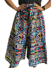 Load image into Gallery viewer, Ankara Palazzo pants w/ pockets and small head wrap
