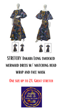 Load image into Gallery viewer, STRETCHY Ankara Mermaid Dress
