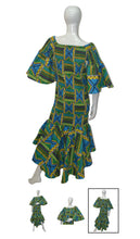 Load image into Gallery viewer, STRETCHY Ankara fishtail high low Dress
