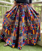 Load image into Gallery viewer, ☀️Summer Ankara long maxi skirt w/ small head wrap
